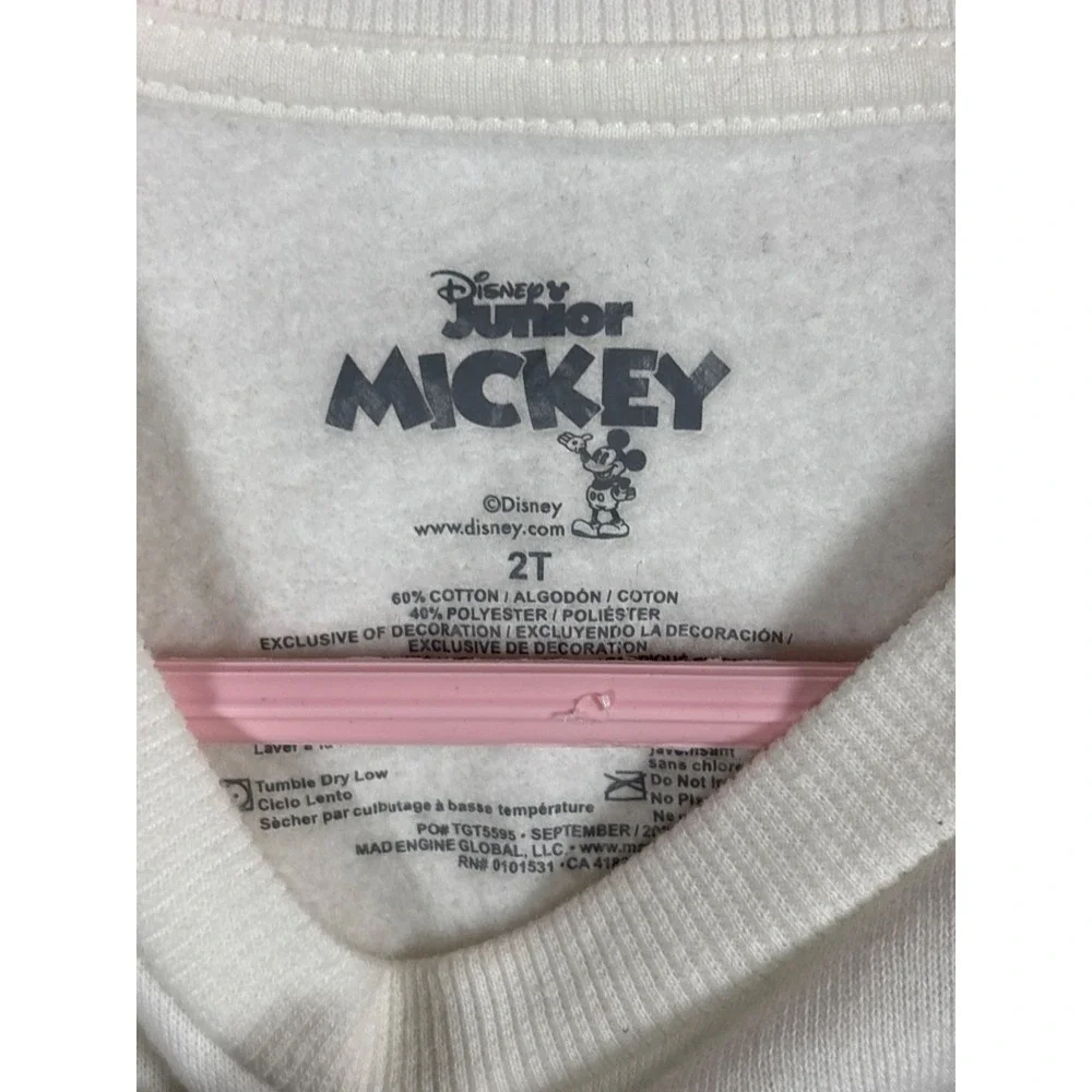Disney Junior Mickey Mouse Toddler Sweatshirt 2T White &‎ Red
